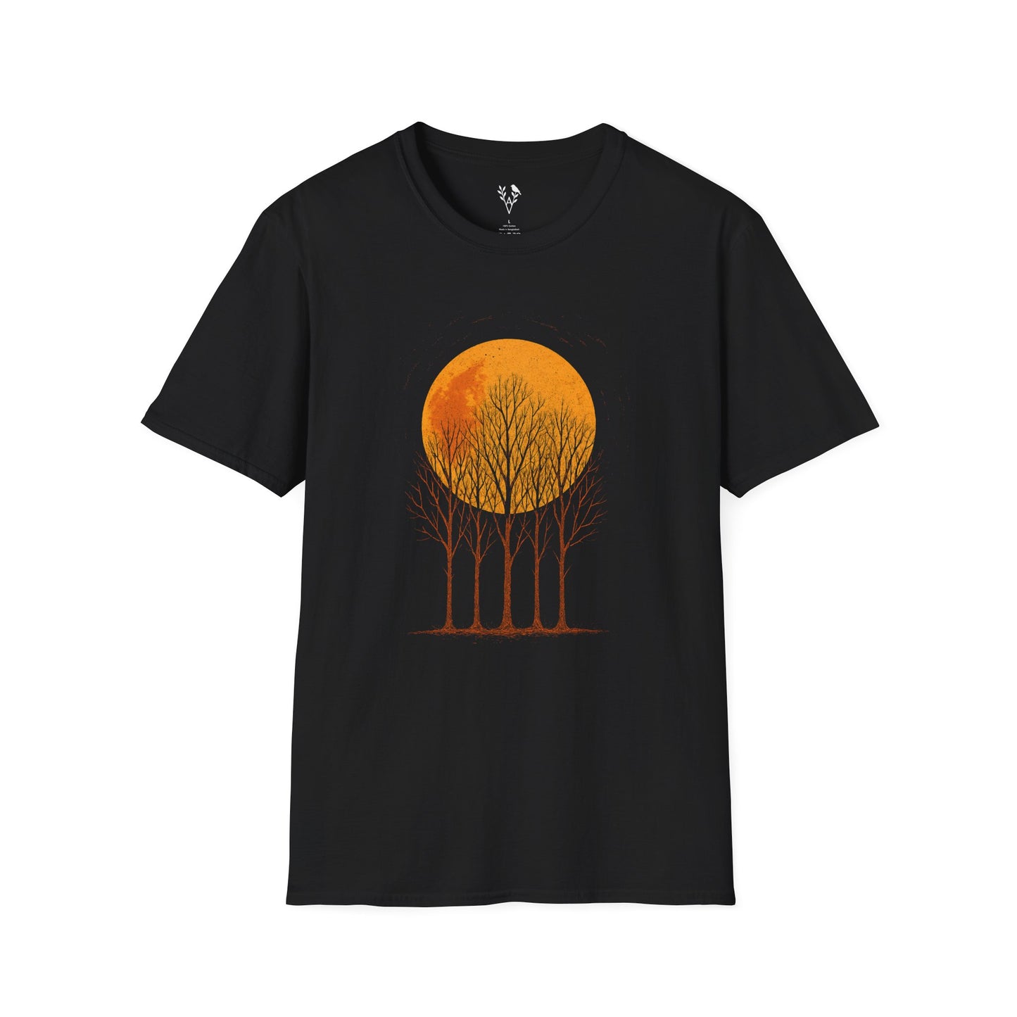 Orange Moon And Trees T-Shirt