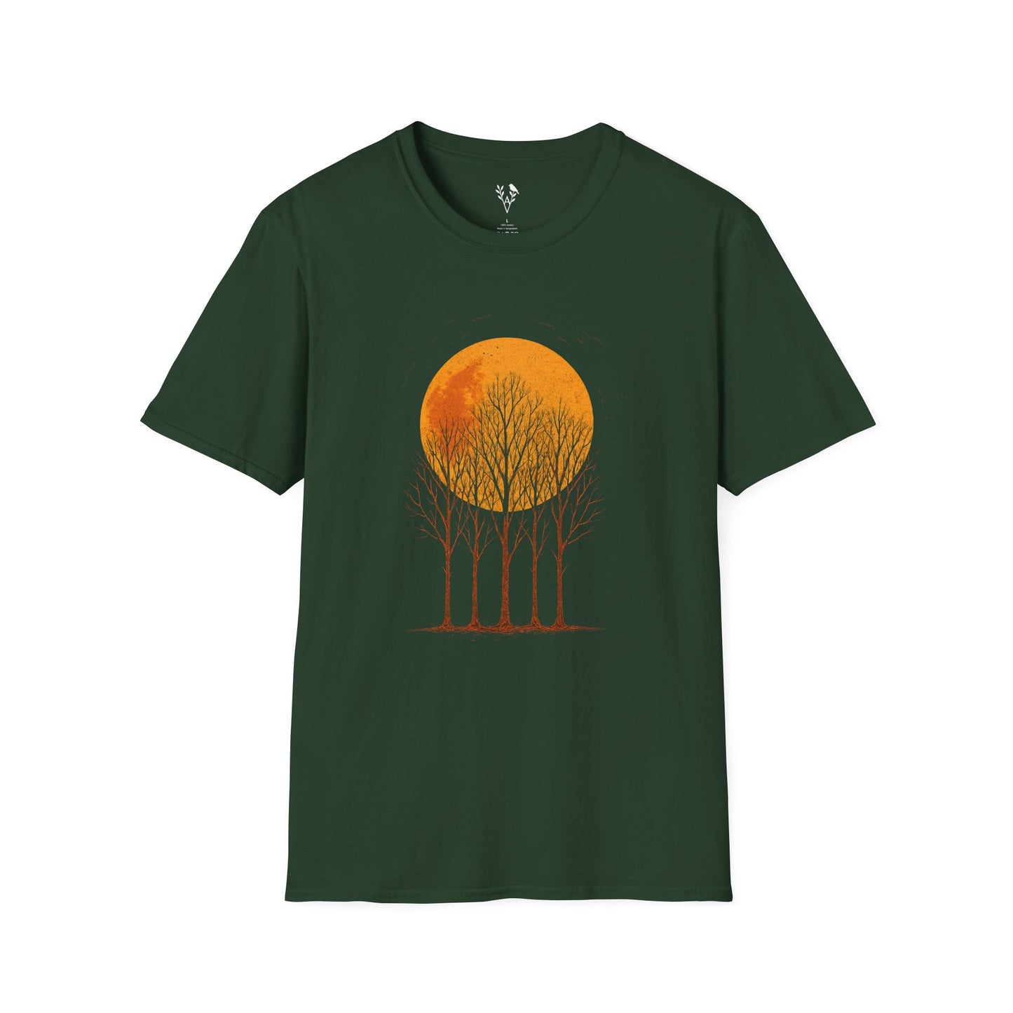 Orange Moon And Trees T-Shirt