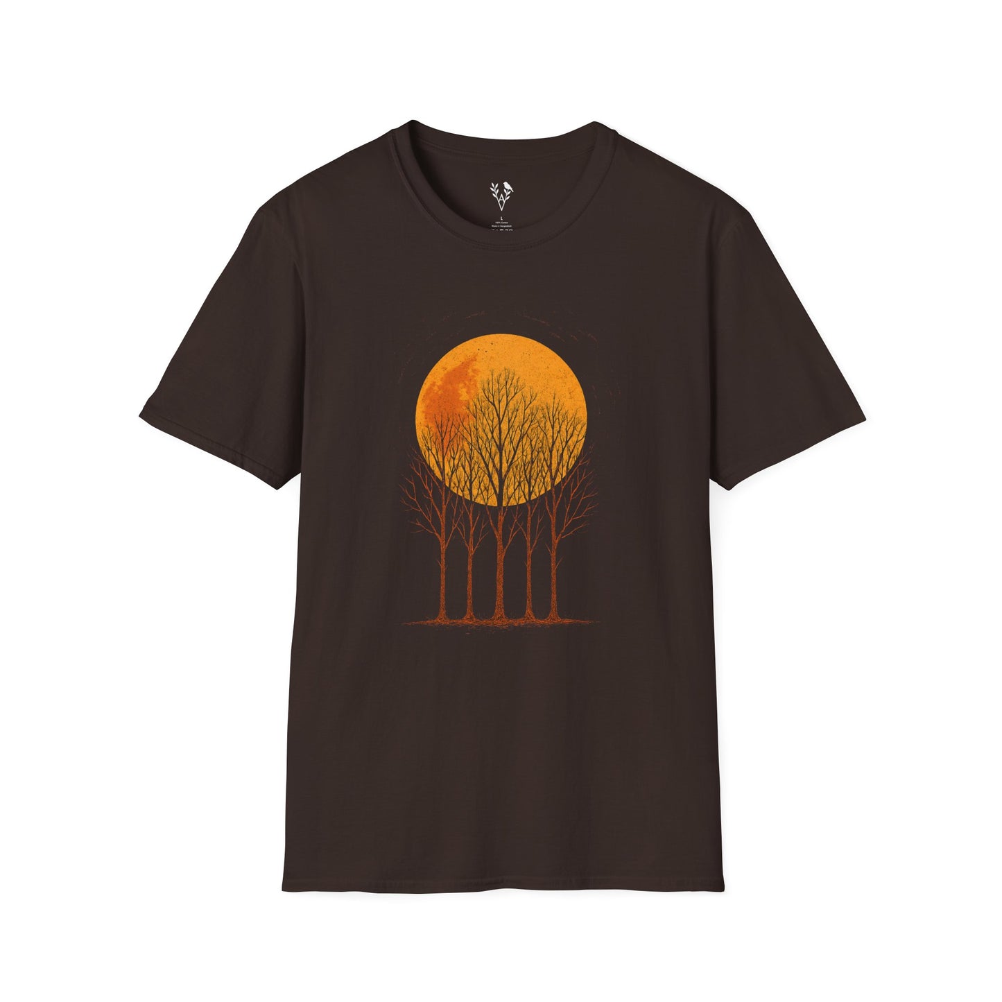 Orange Moon And Trees T-Shirt