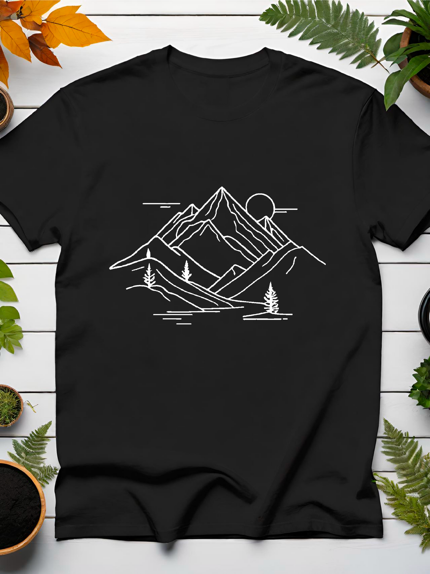 Mountain Line Art T-Shirt