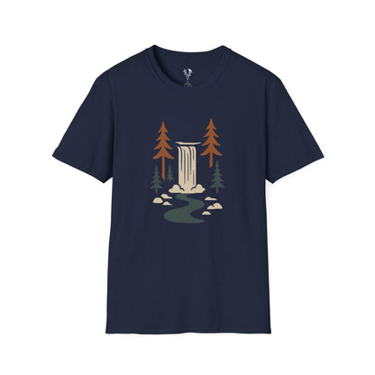 Waterfall And Pines T-Shirt