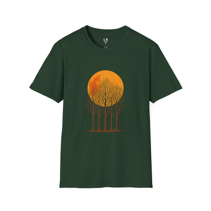 Orange Moon And Trees T-Shirt