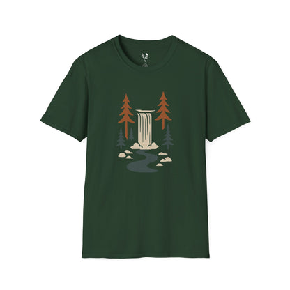 Waterfall And Pines T-Shirt