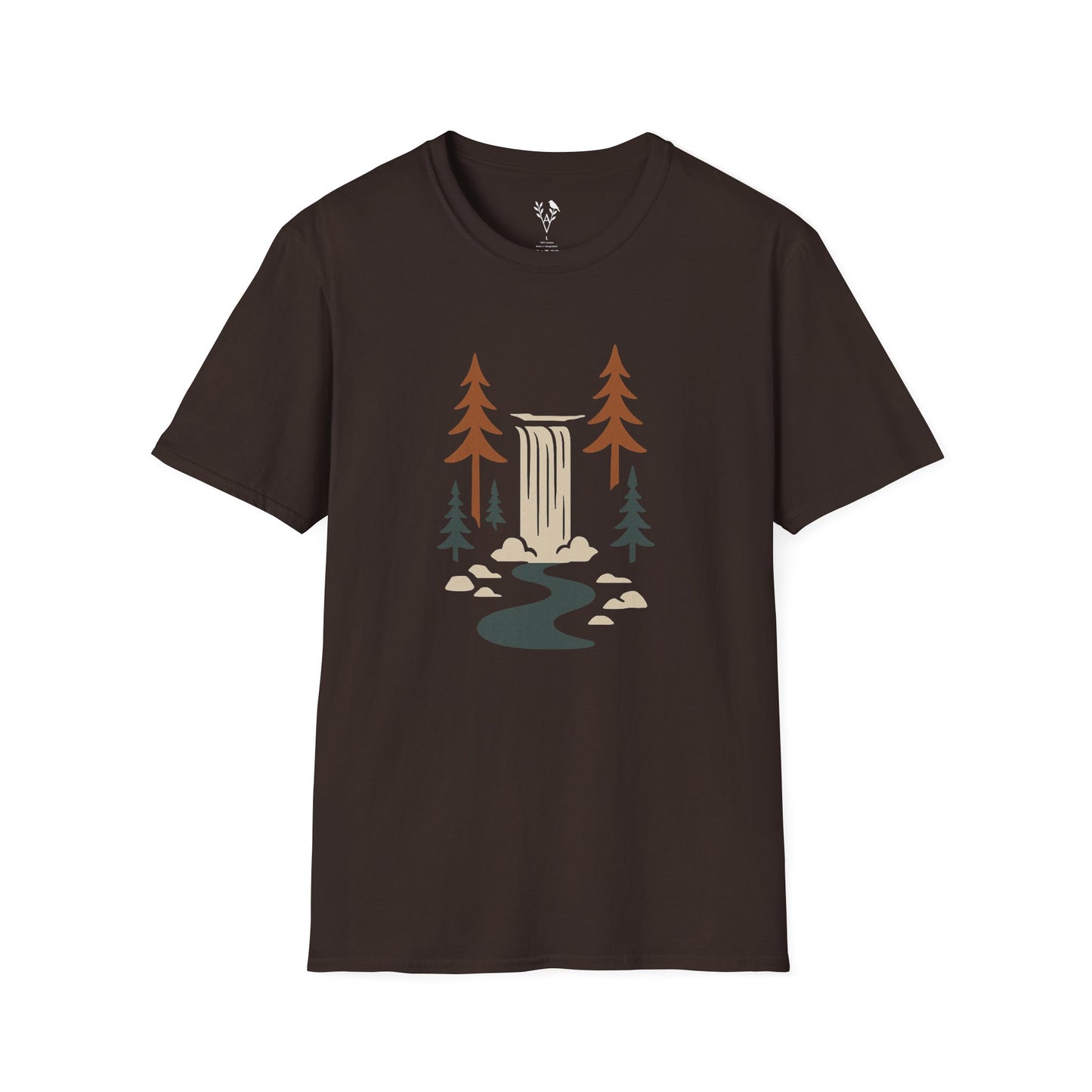 Waterfall And Pines T-Shirt
