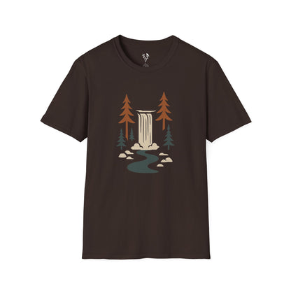 Waterfall And Pines T-Shirt