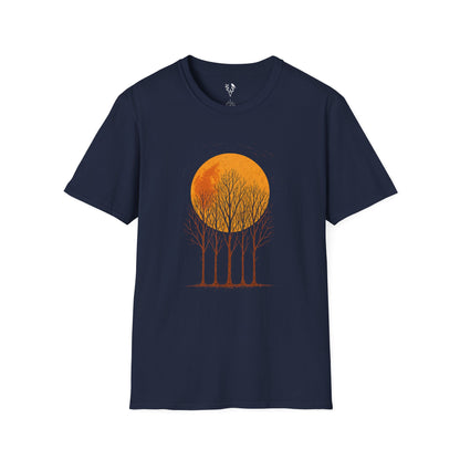 Orange Moon And Trees T-Shirt