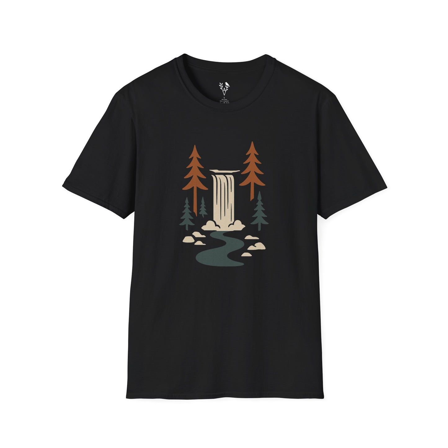 Waterfall And Pines T-Shirt