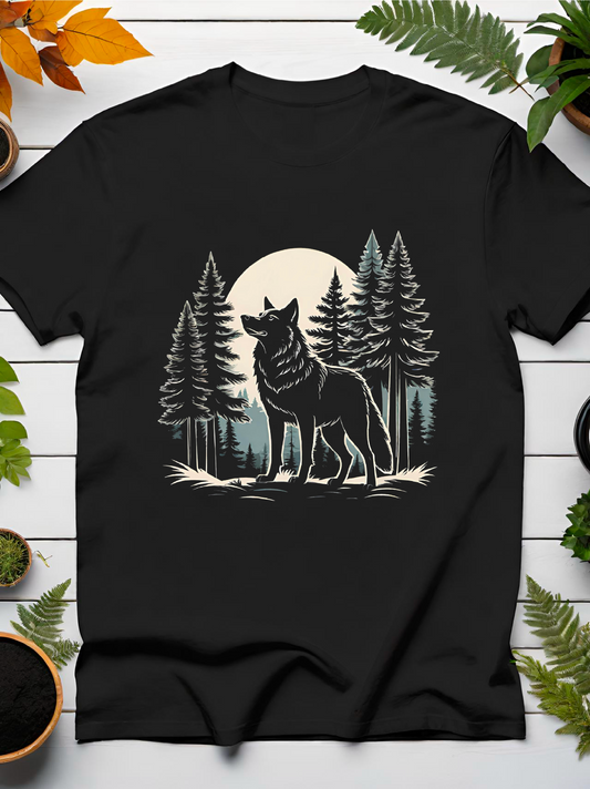 Natural Wolf Graphic T-Shirt