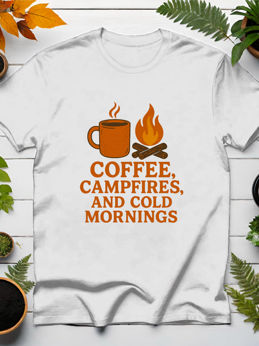Coffee, Campfires, Cold Mornings T-Shirt