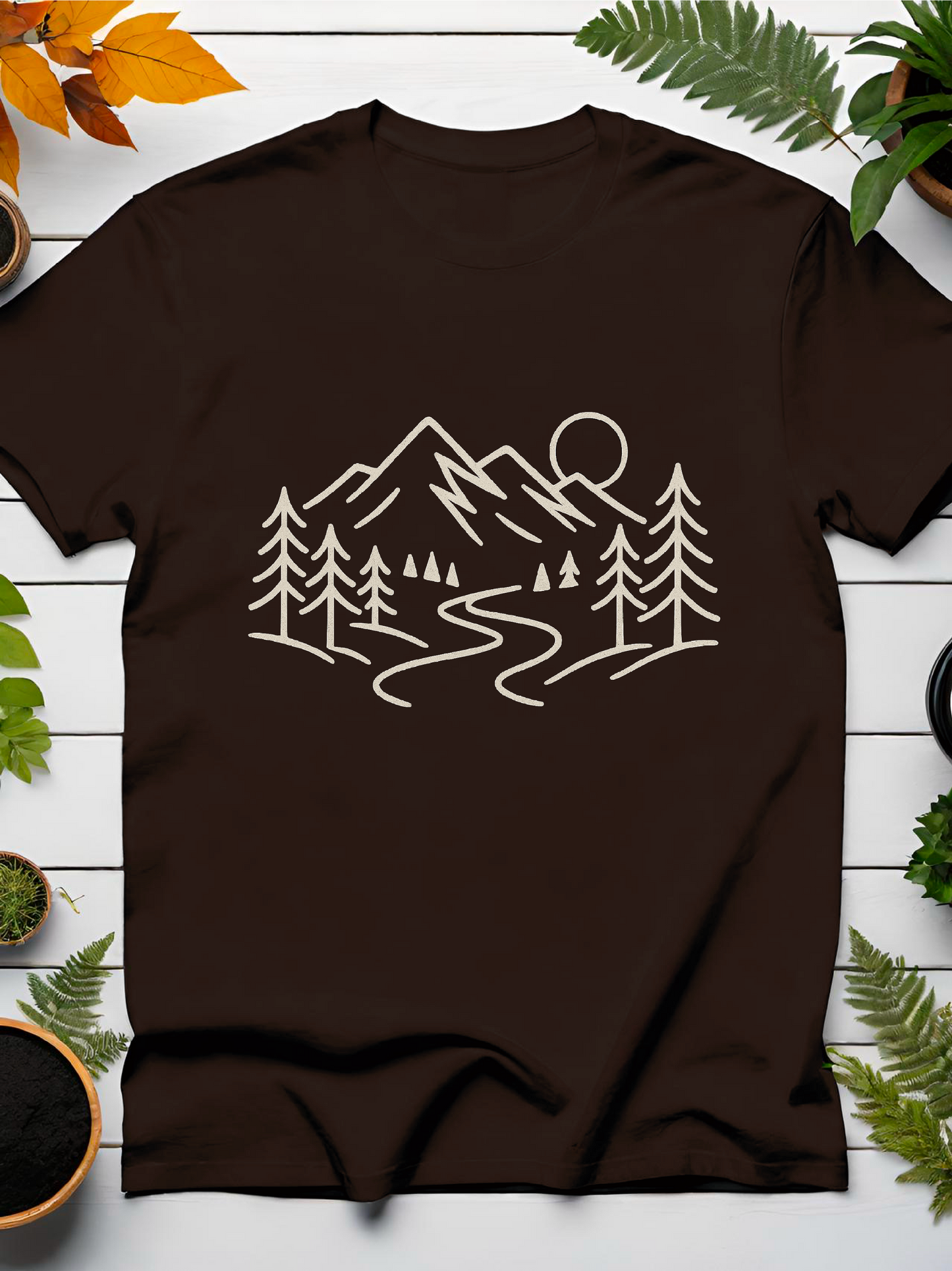 Mountain Line Art T-Shirt